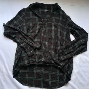 Madewell Wrap-Front Plaid Shirt